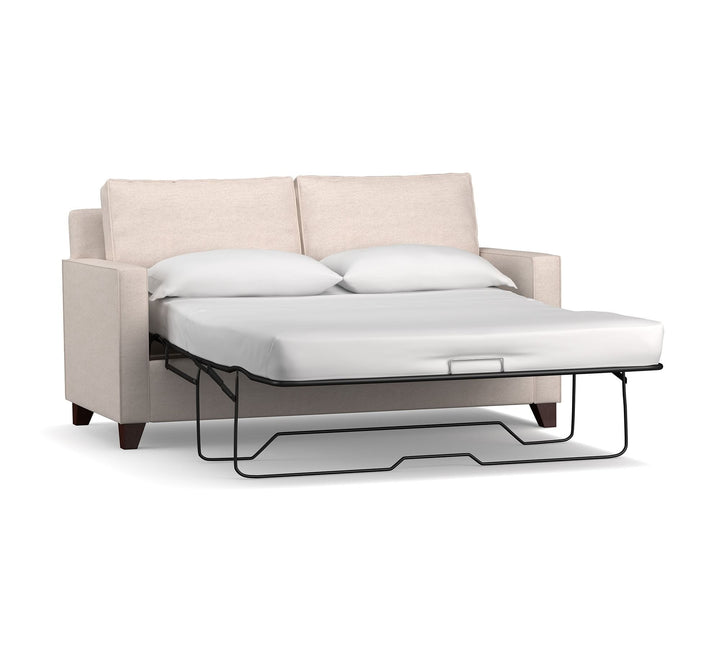 Cameron Square Arm Sleeper Sofa with Memory Foam Mattress