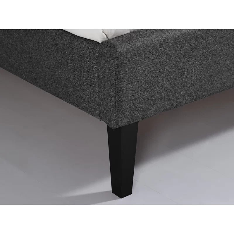 Furniture Queen Tufted Upholstered Low Profile Platform Bed