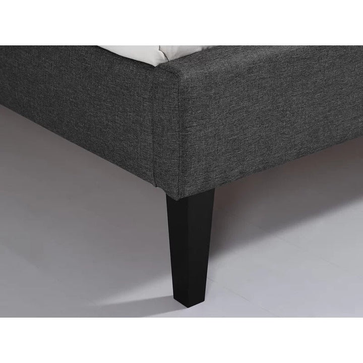 Furniture Queen Tufted Upholstered Low Profile Platform Bed