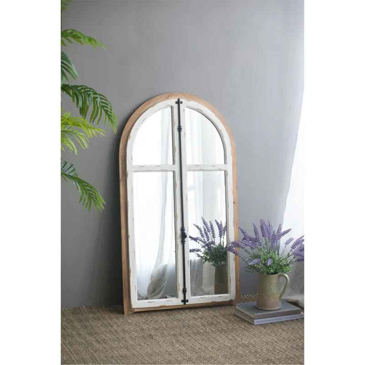 Arch Wood Wall Mirror-27.5"x48"
