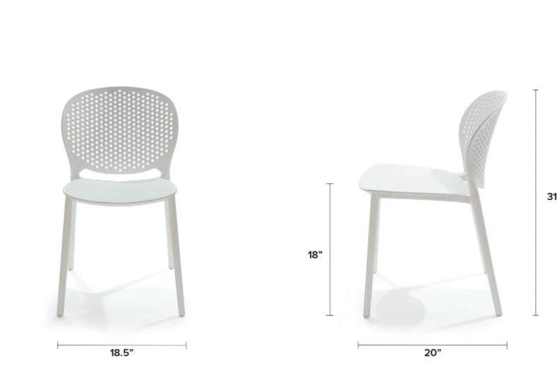 Dot White Dining Chair