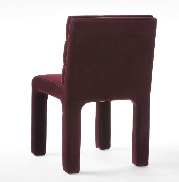 Castell Channeled Burgundy Upholstered Dining Chair