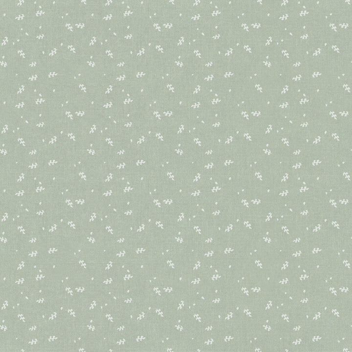 Supersoft Muted Teal Leaf Print Organic Cotton Gauze Baby Crib Fitted Sheet