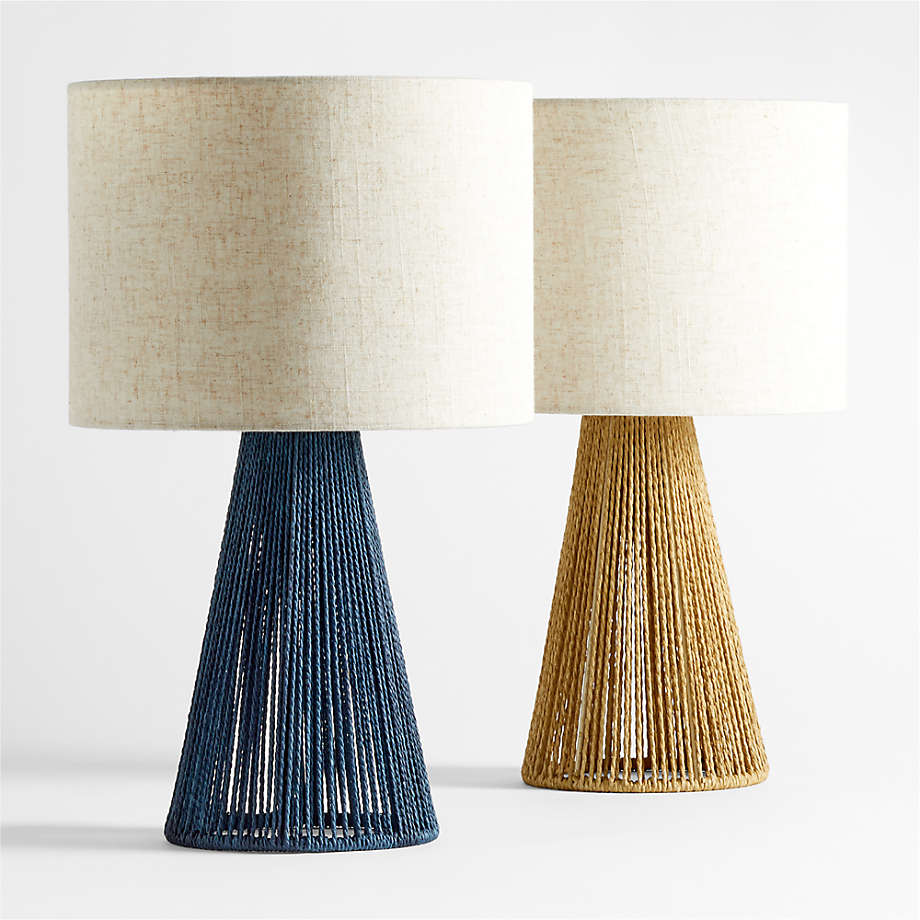 Liam Geo Navy Blue Rope Kids Table Lamp