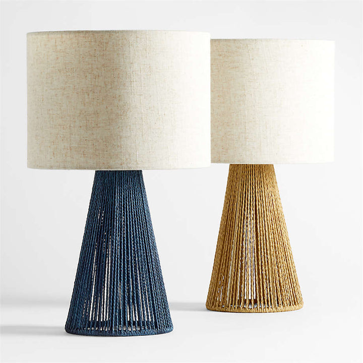 Liam Geo Navy Blue Rope Kids Table Lamp