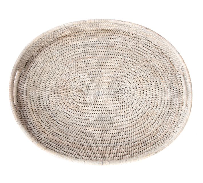 Tava Handwoven Rattan Oval Serving Tray