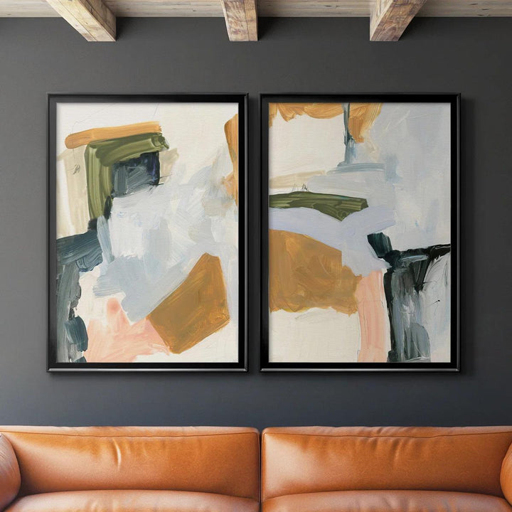 Palette Meld I Framed On Canvas 2 Pieces Painting-42.5"x61"