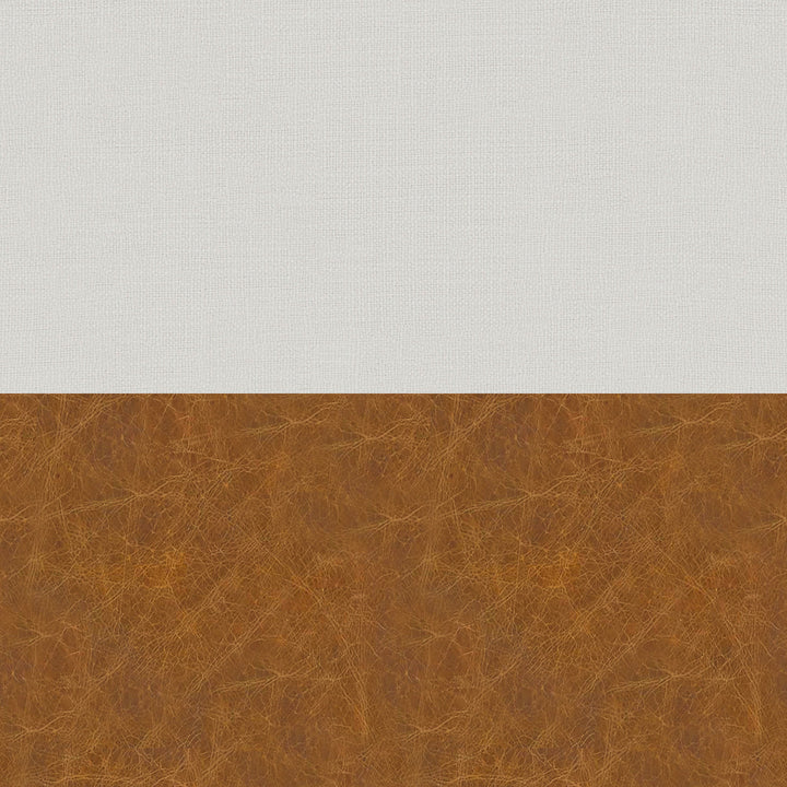 Aleta Leather And Linen Pillow Cover No Insert 20"x20"