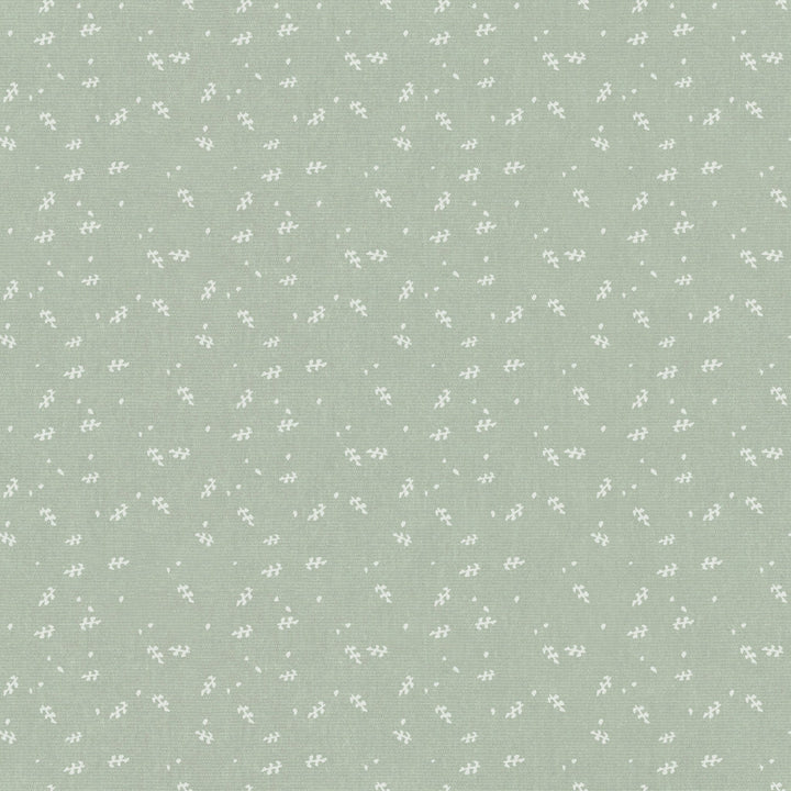 Supersoft Muted Teal Leaf Print Organic Cotton Gauze Baby Crib Fitted Sheet