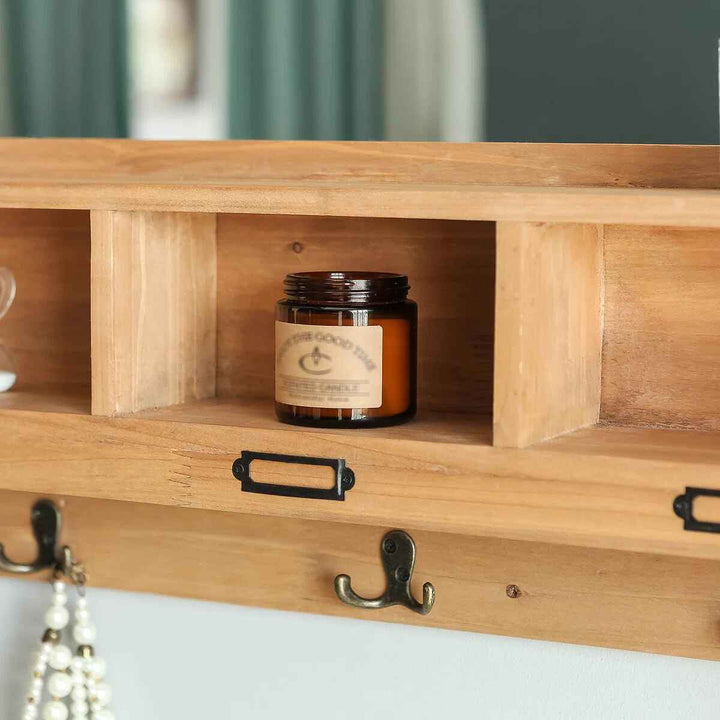 Hofer Wood Flat Wall Mirror