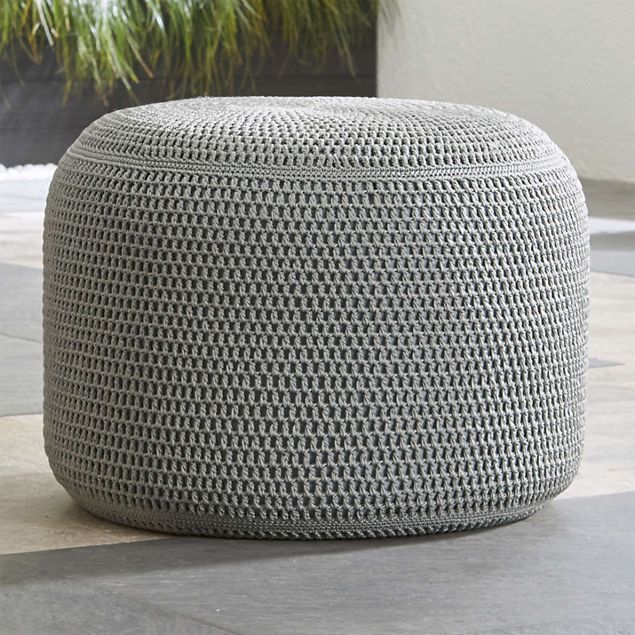 Grey Outdoor Pouf