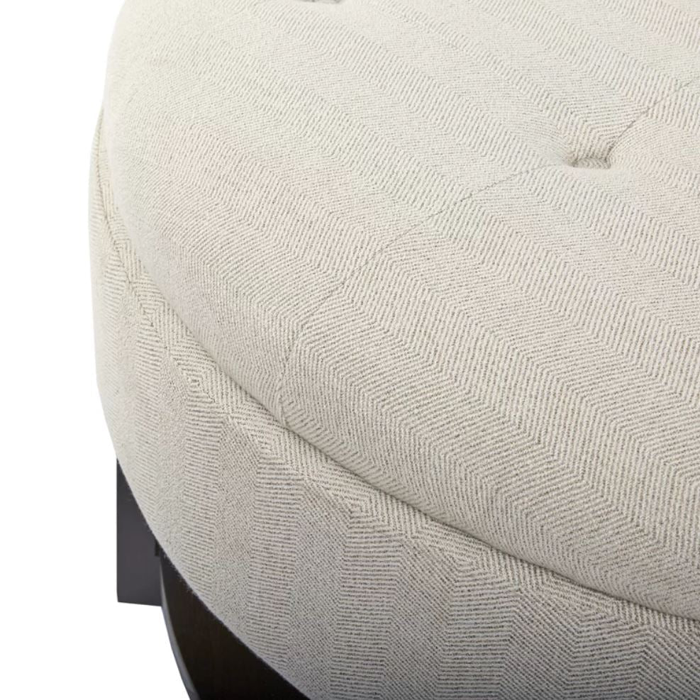 Darell Tufted Round Storage Ottoman