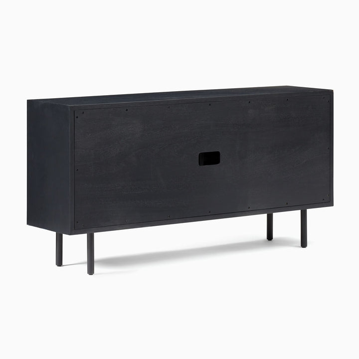 Slatted Shallow Media Console