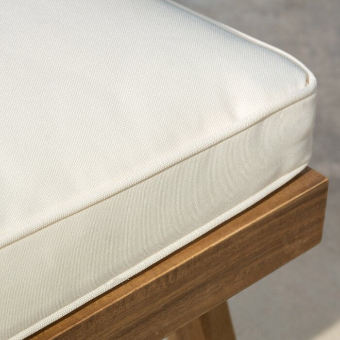 Round Two Person Long Bistro Set with Cushions