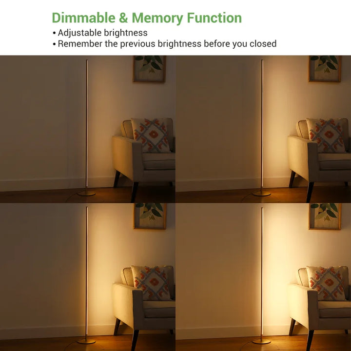 Allana 58" Dimmable LED Corner Floor Lamp