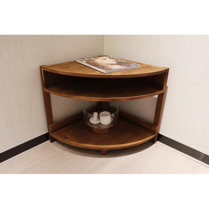 Baumstown 4 Legs Solid Wood Corner Table