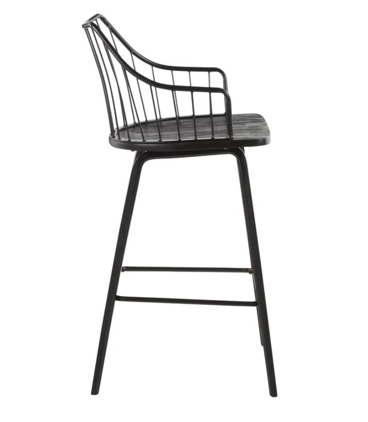 Lindauer Solid Wood Bar Stool