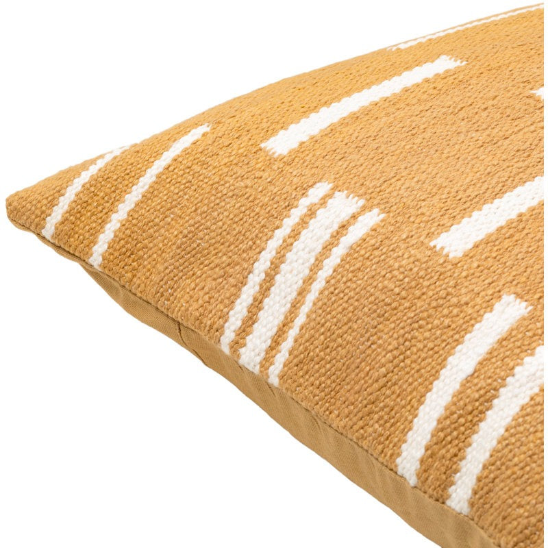 Chanterelle Embroidered Cotton Throw Pillow
