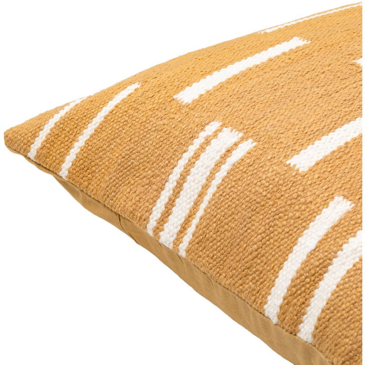 Chanterelle Embroidered Cotton Throw Pillow