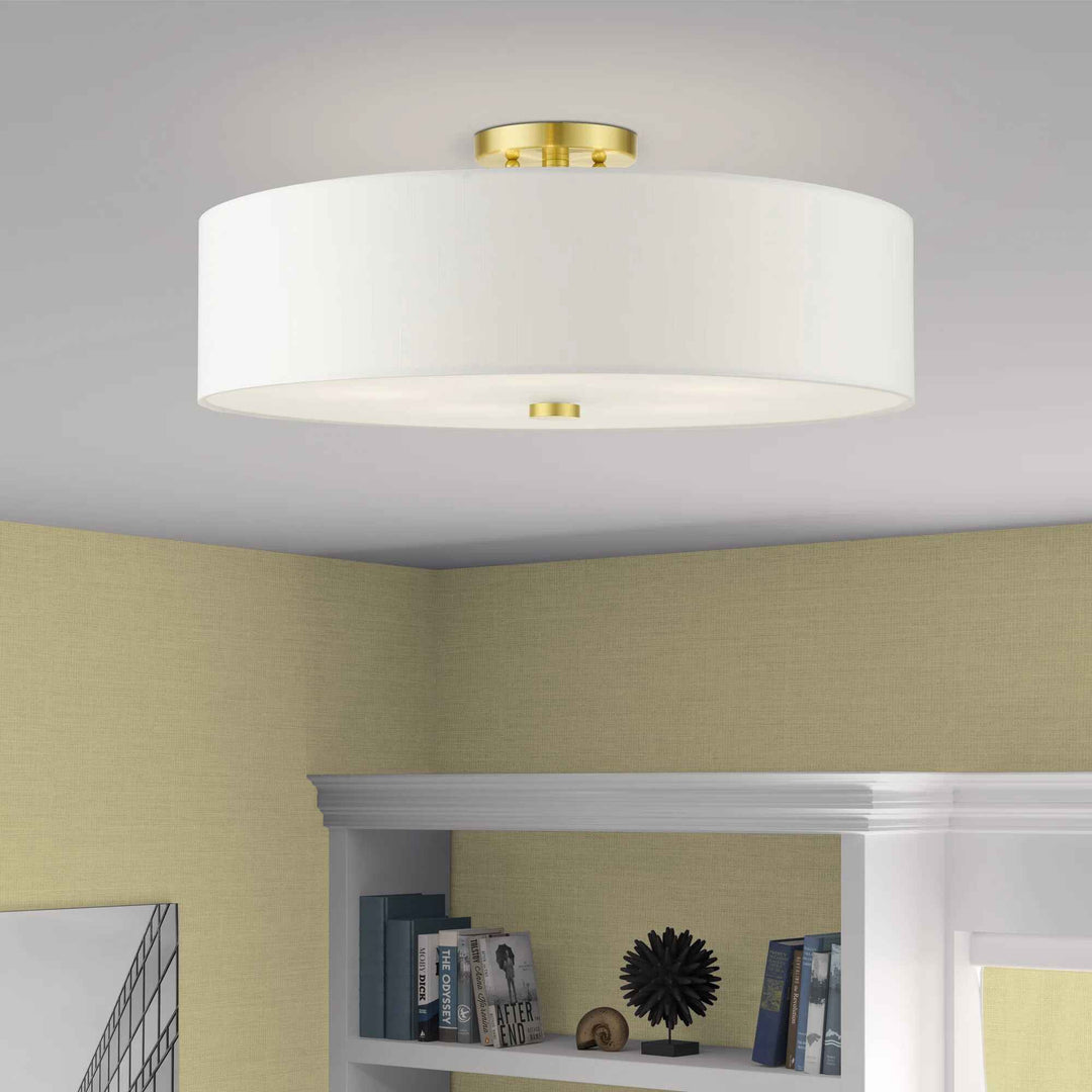 Flaire Fabric Semi Flush Mount