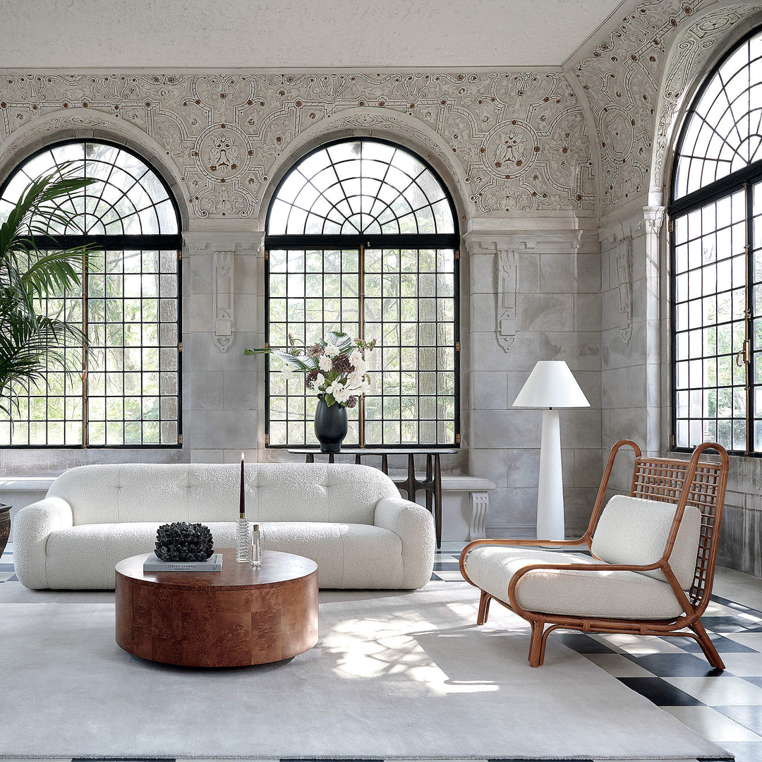Polar White Cement Floor Lamp