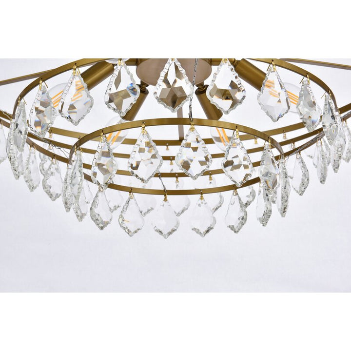 Marina 6 Light Unique Tiered Chandelier with Crystal