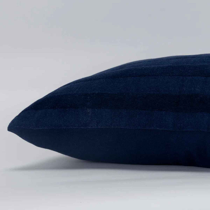 Terrah Embroidered Cotton Lumbar Throw Pillow-14"x26"