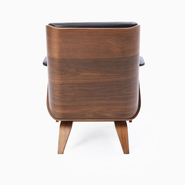 Paulo Bent Ply Leather Chair