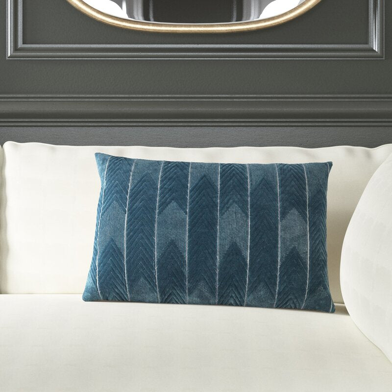 Floretta Cotton Lumbar Pillow Cover With Insert-24"x16"