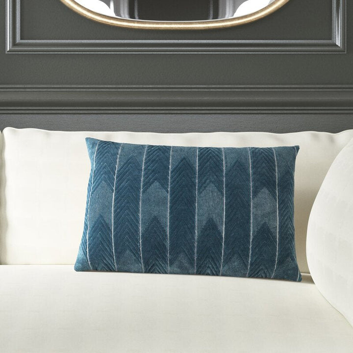 Floretta Cotton Lumbar Pillow Cover With Insert-24"x16"