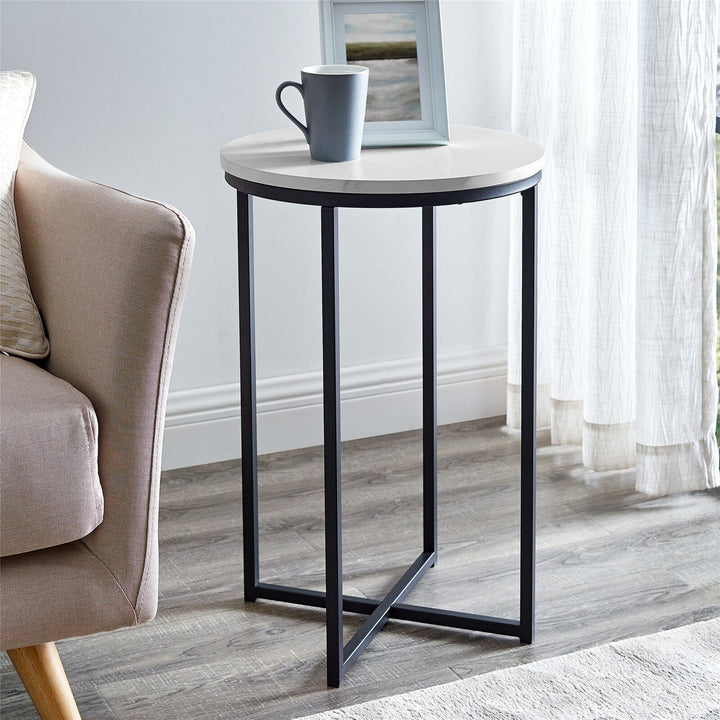Wasser Cross Legs End Table