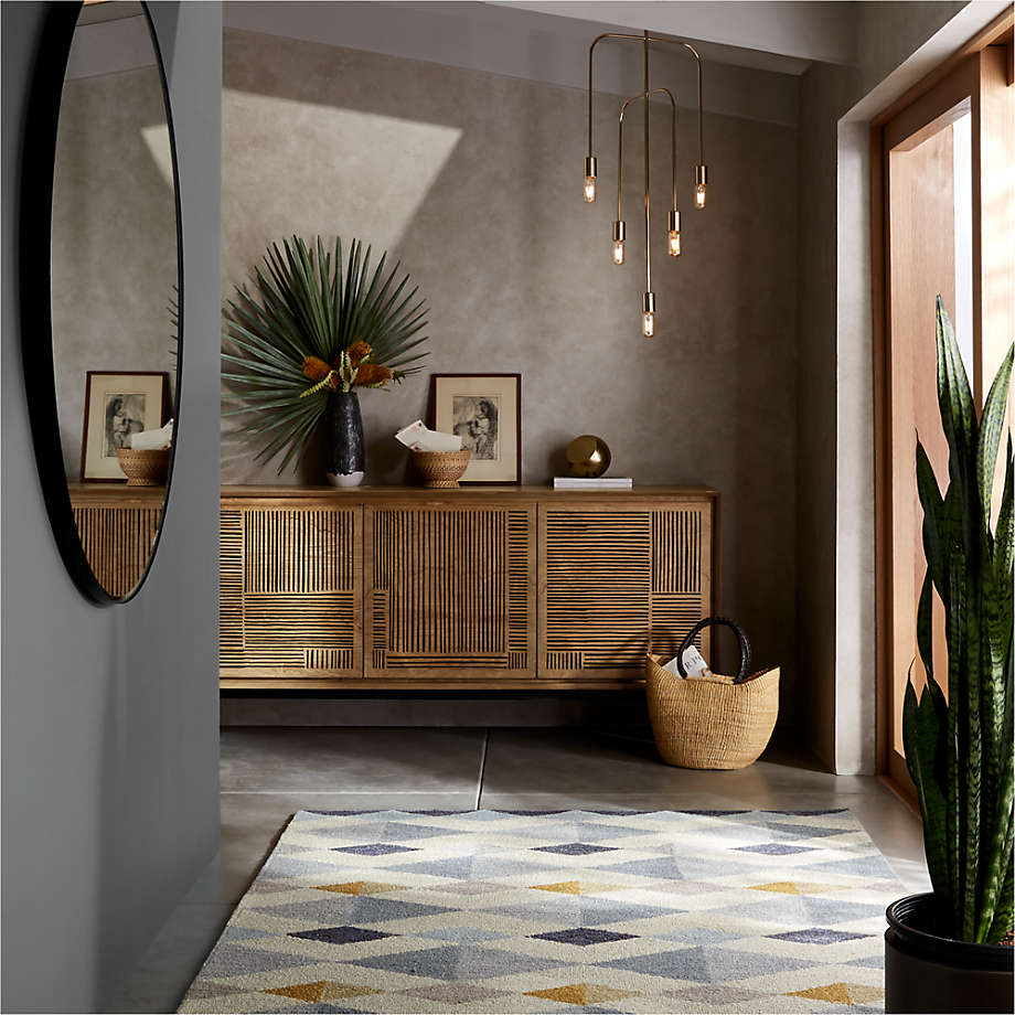 Edge Black Round Wall Mirror