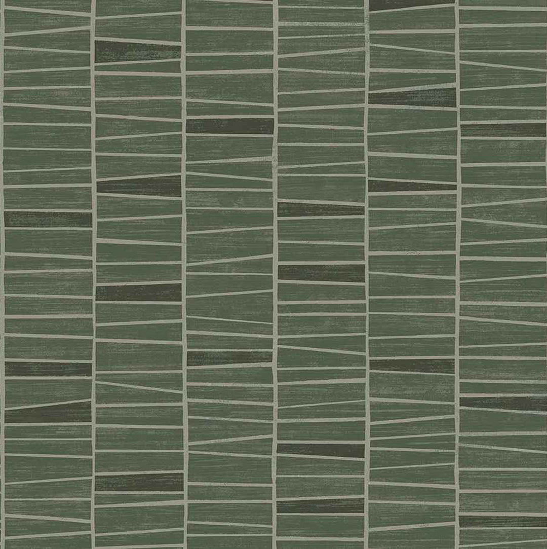Green Stacy Garcia Home Monochrome Organic Stripe Peel And Stick Wallpaper