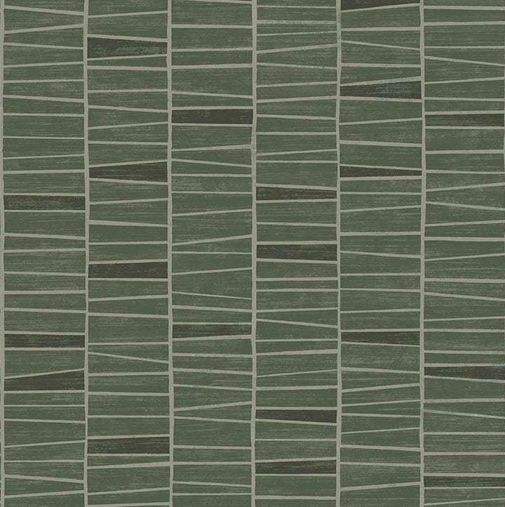 Green Stacy Garcia Home Monochrome Organic Stripe Peel And Stick Wallpaper