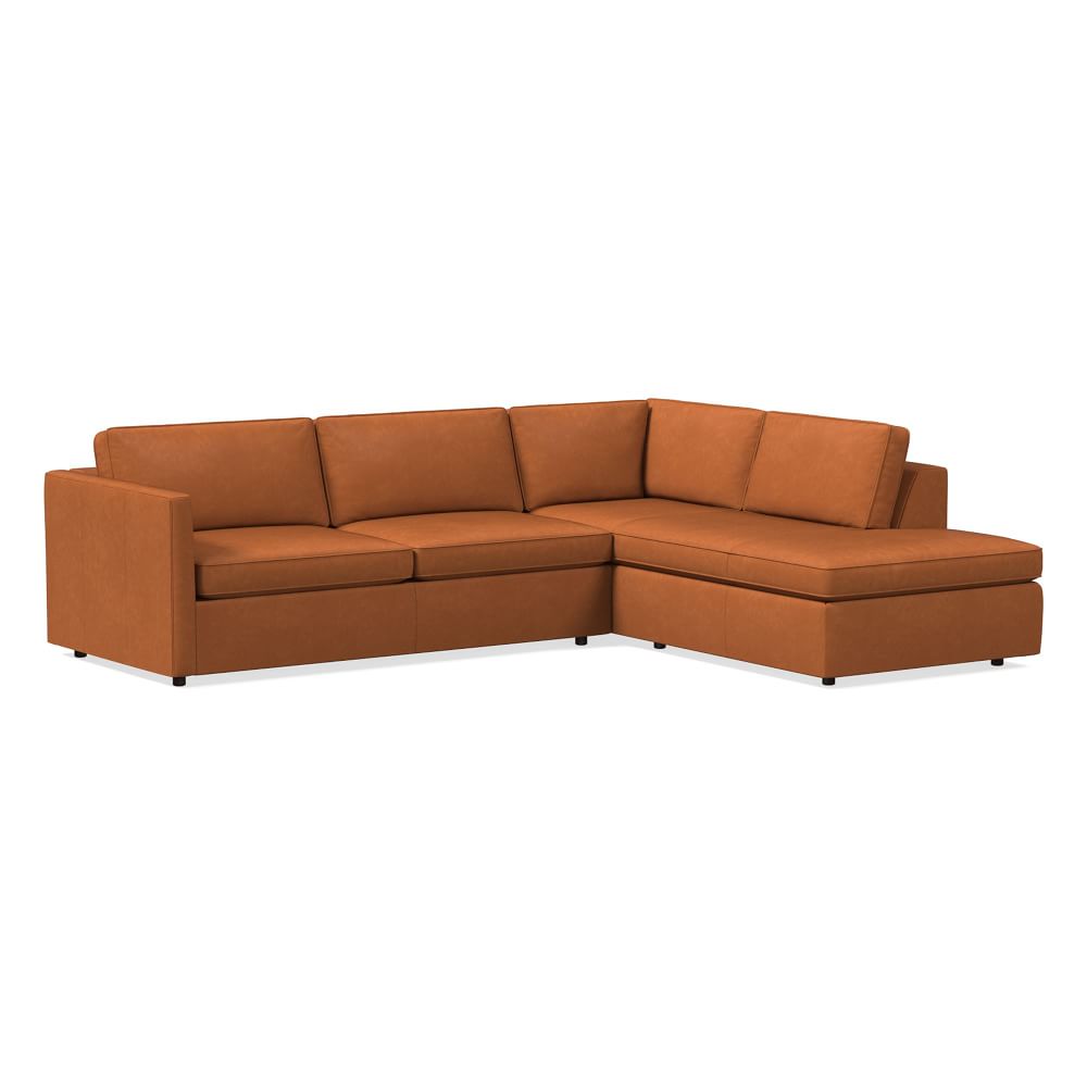Harris Leather 2-Piece Terminal Chaise Sectional