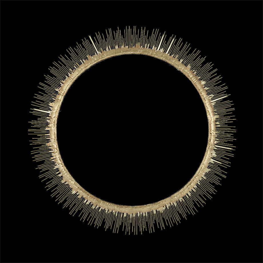 Clarendon Brass Large Round Wall Mirror