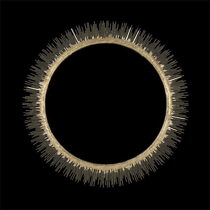 Clarendon Brass Large Round Wall Mirror