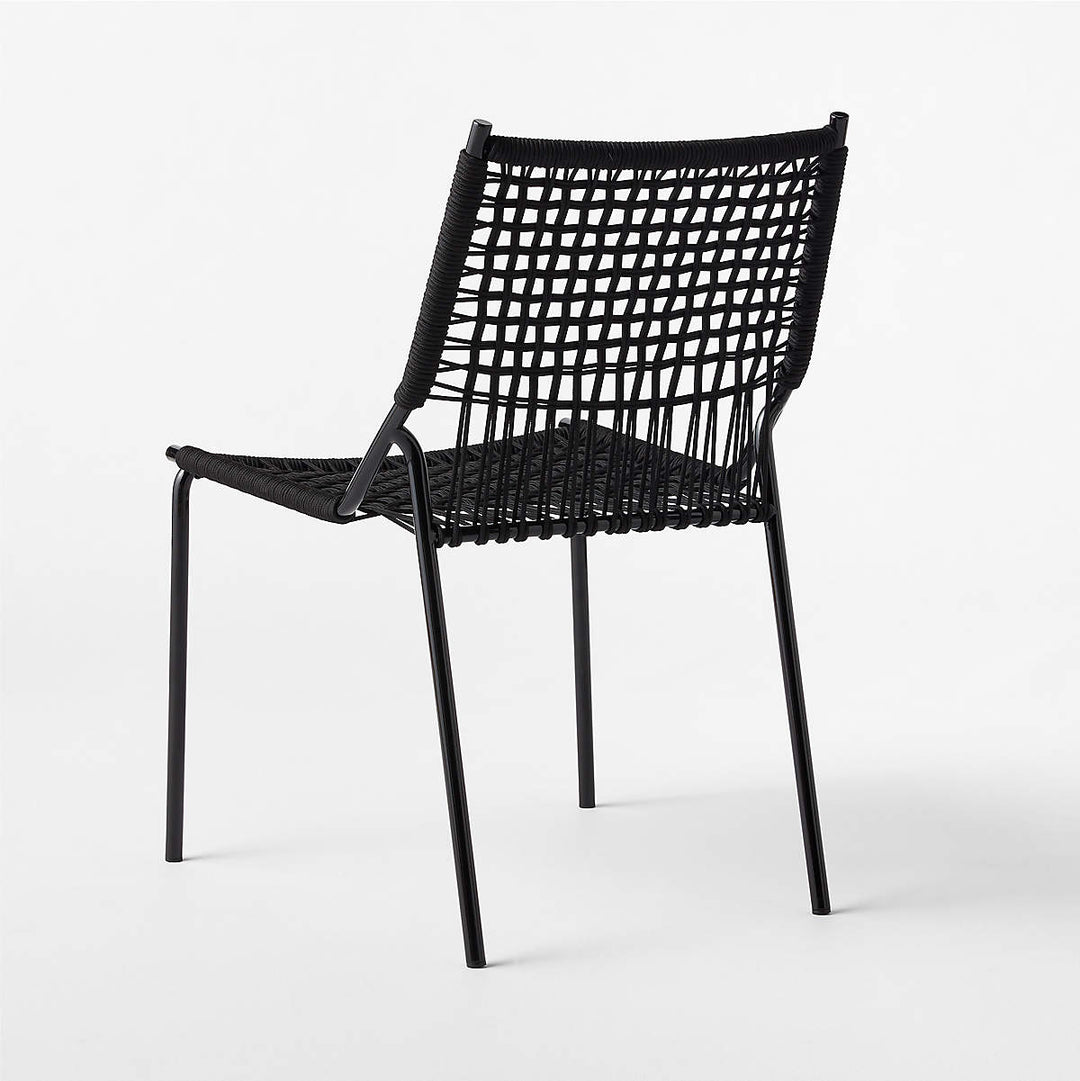 Virve Black Rope Outdoor Dining Chair