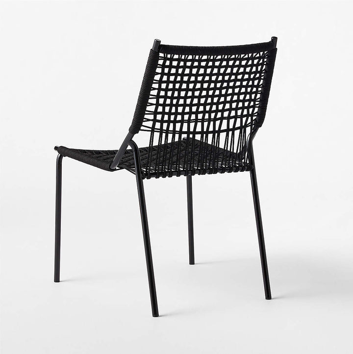 Virve Black Rope Outdoor Dining Chair