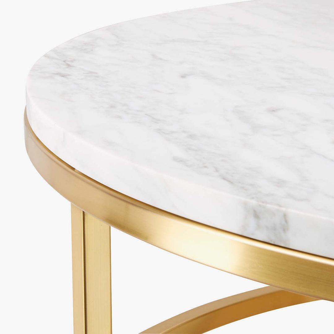 Smart Round Marble Brass Coffee Table