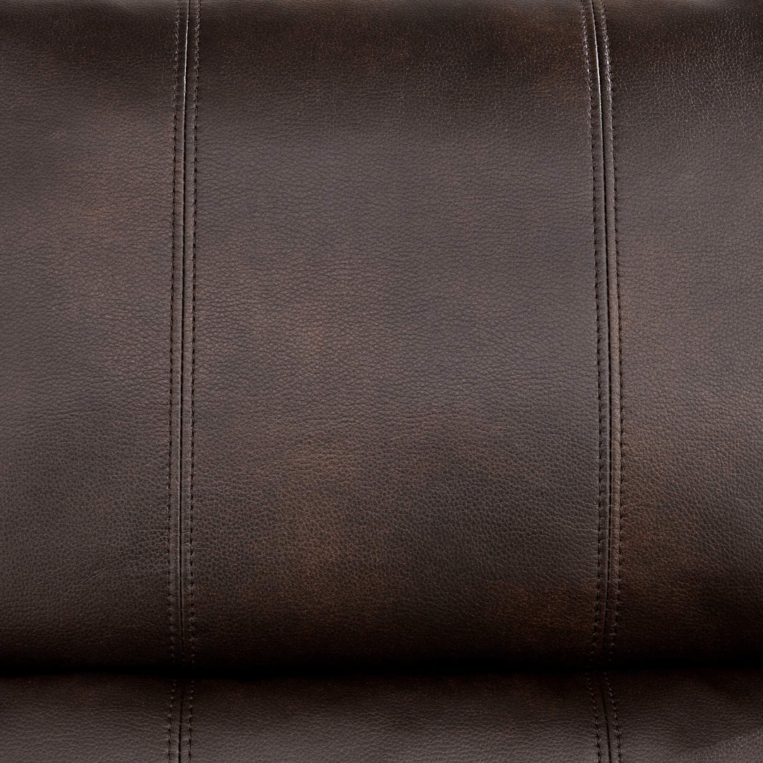 Evan Charleston Chocolate Faux Leather 3 Way Recliner Chair