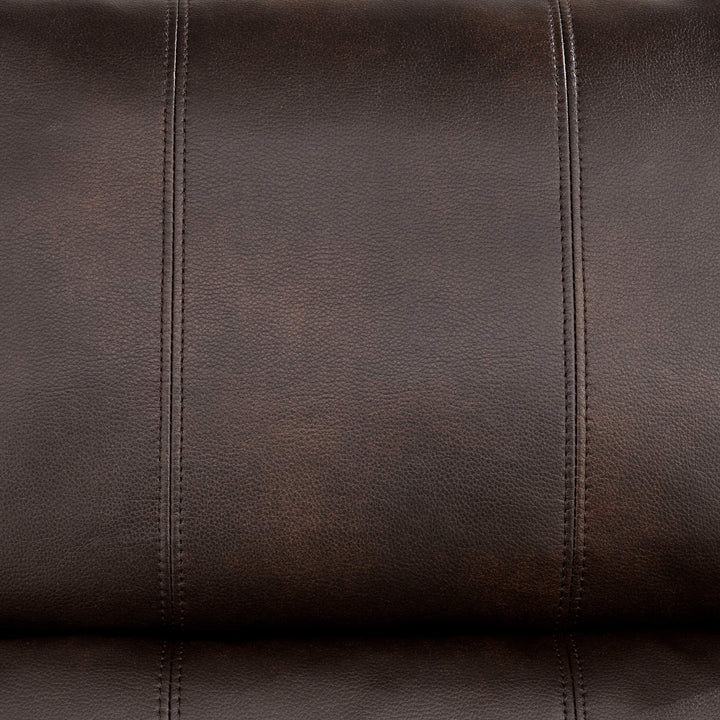 Evan Charleston Chocolate Faux Leather 3 Way Recliner Chair