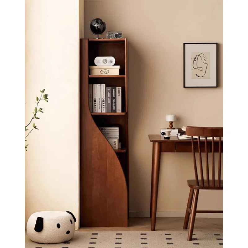 Walnut color Standard Solid Wood Bookcases