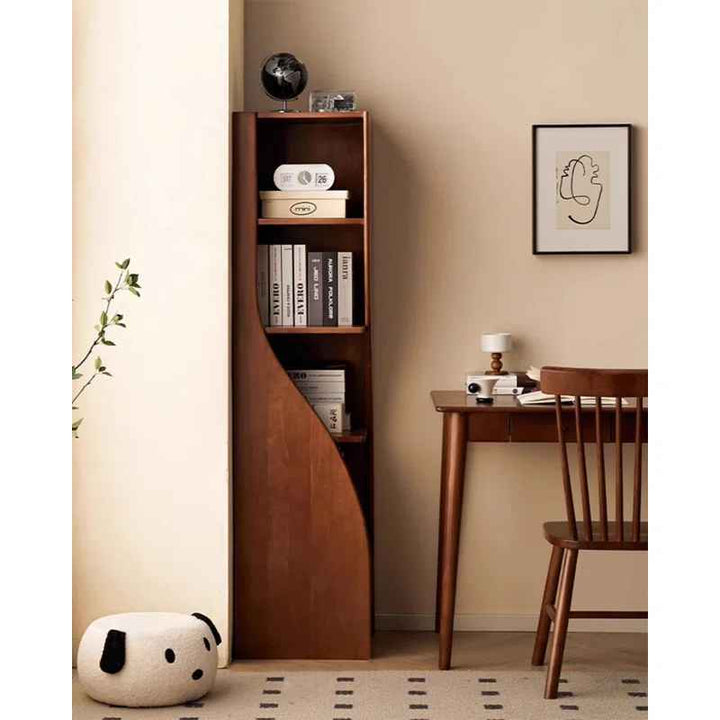 Walnut color Standard Solid Wood Bookcases