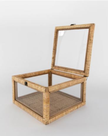Rattan and Glass Box