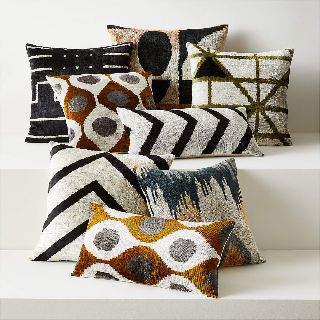 Cerco Turkish Silk Throw Pillow with Down-23''x11''