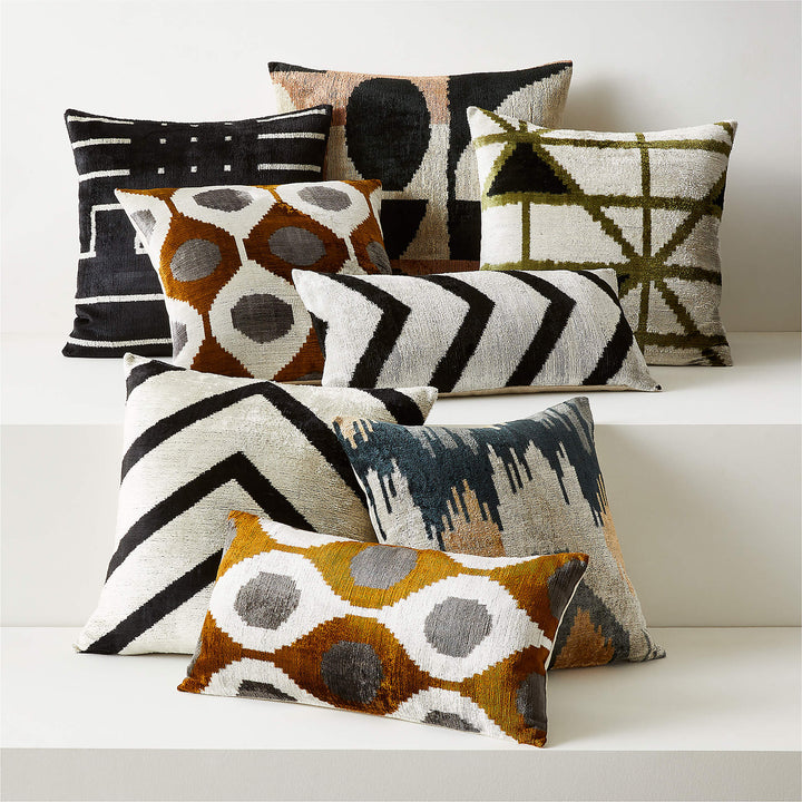Cerco Turkish Silk Throw Pillow with Down-23''x11''