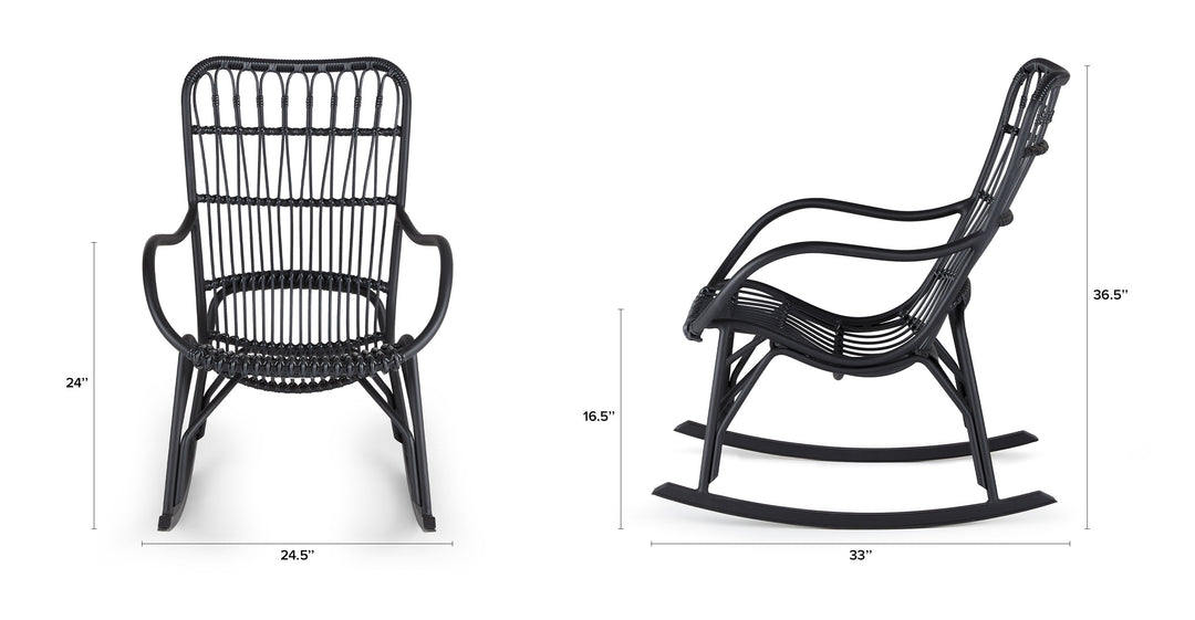 Medan Graphite Rocking Chair