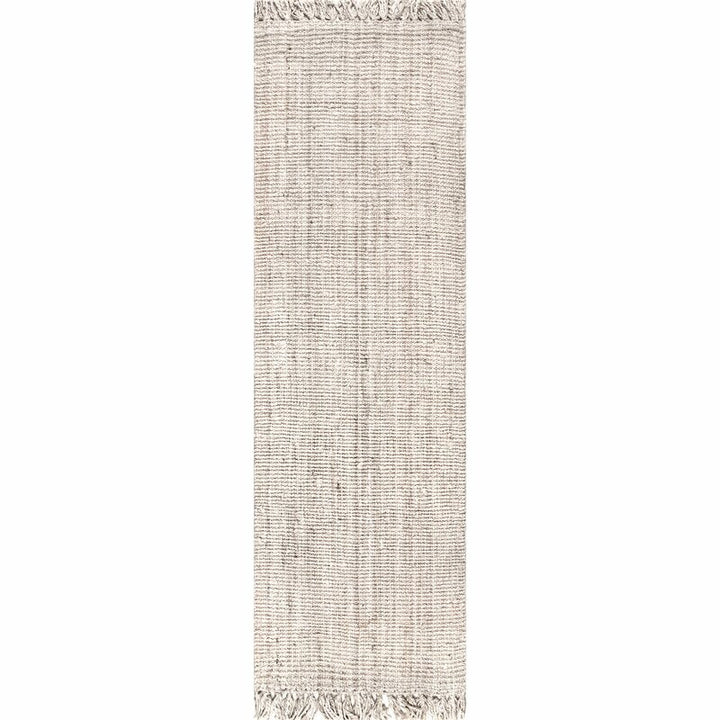 Gia Handmade Flatweave Jute Sisal Off White Area Rug-2'6"x10'