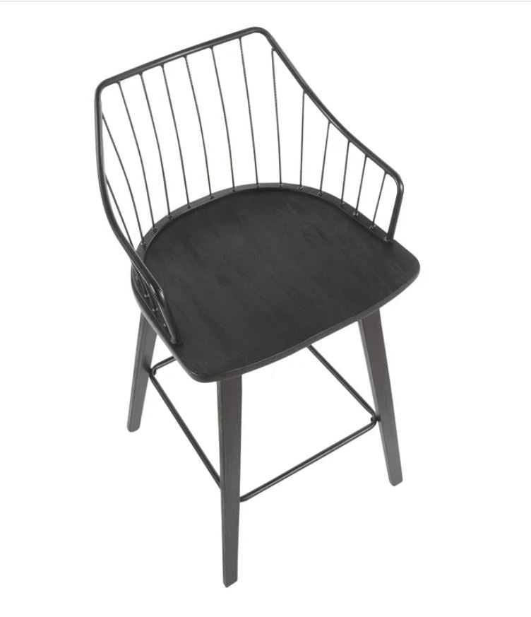 Lindauer Solid Wood Bar Stool